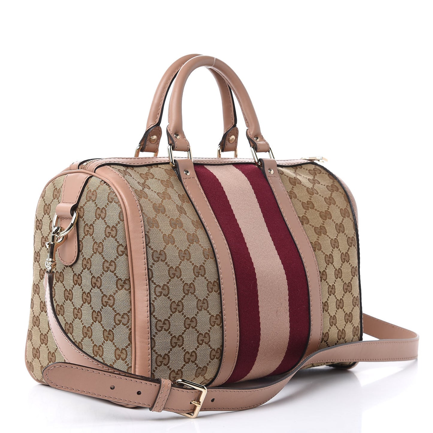 Monogram Vintage Web Medium Boston Pink