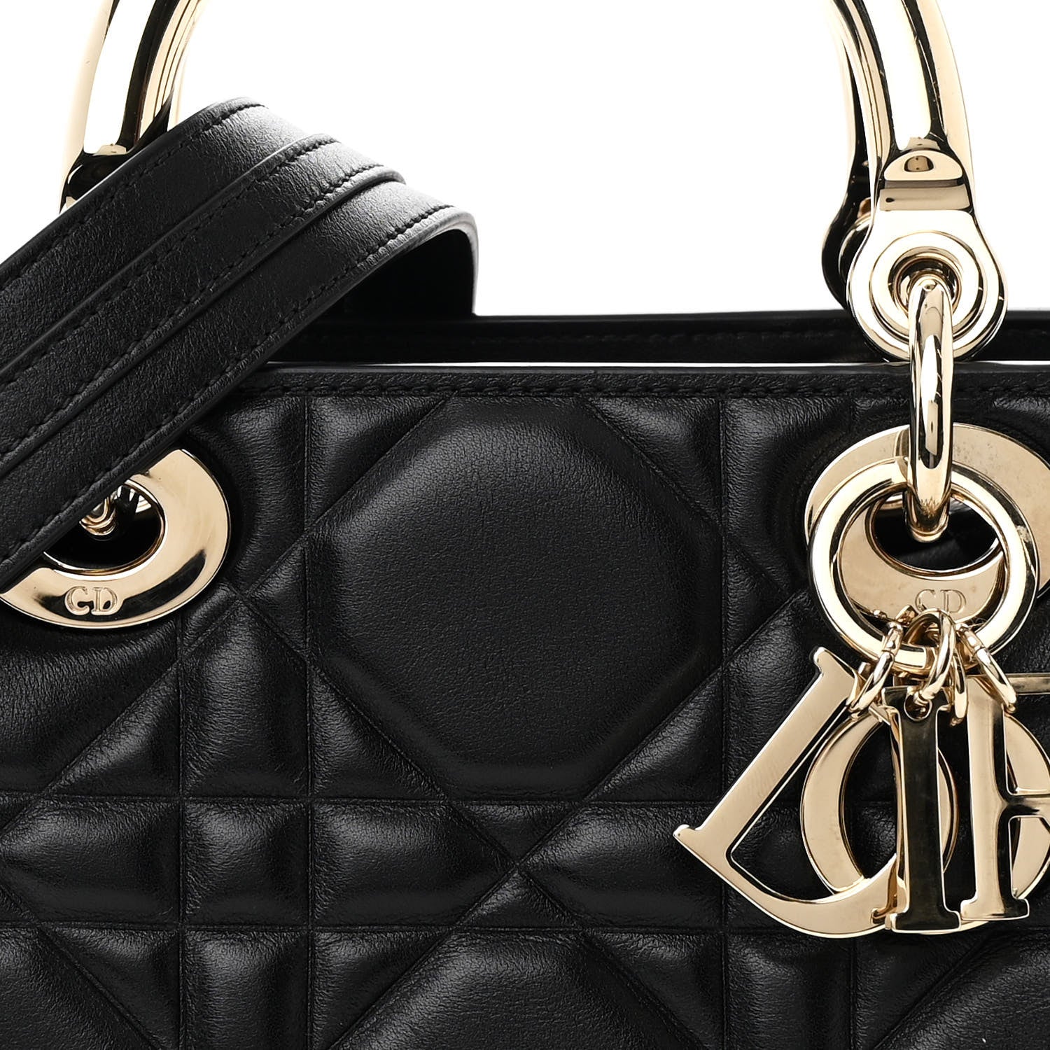 Christian Dior Calfskin Cannage Small The Lady 95.22 Black 1615602