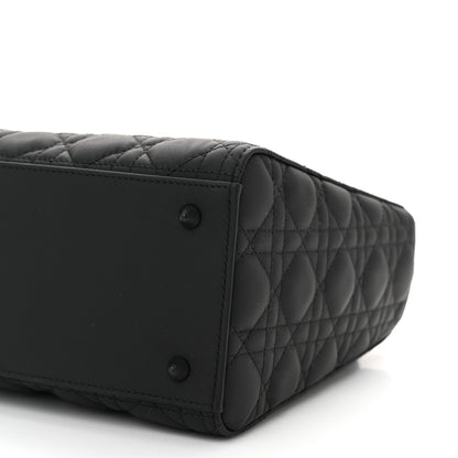 Christian Dior Ultra Matte Calfskin Cannage Medium Lady Dior Black 10 of 11