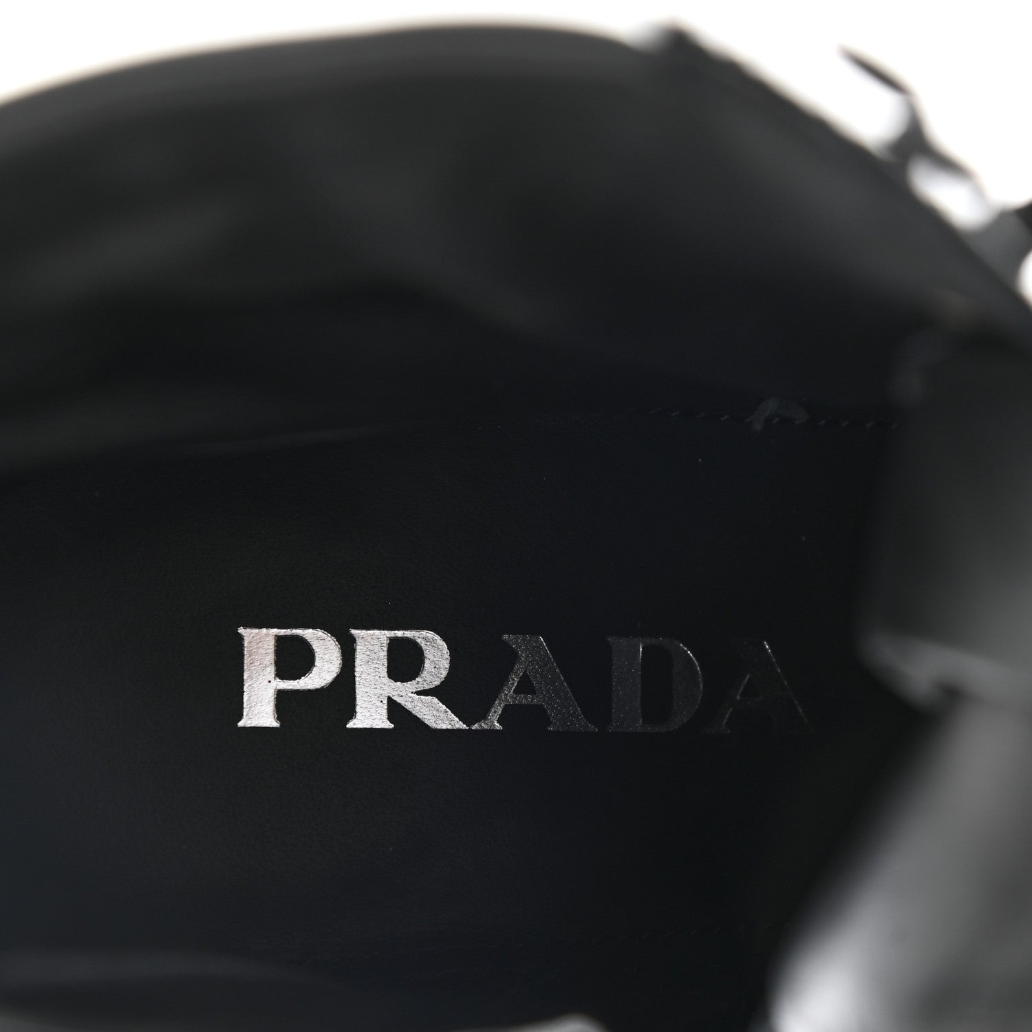 Prada Spazzolato Re-Nylon Metal Triangle Logo Lace Up 85mm Boots Black 7 of 9