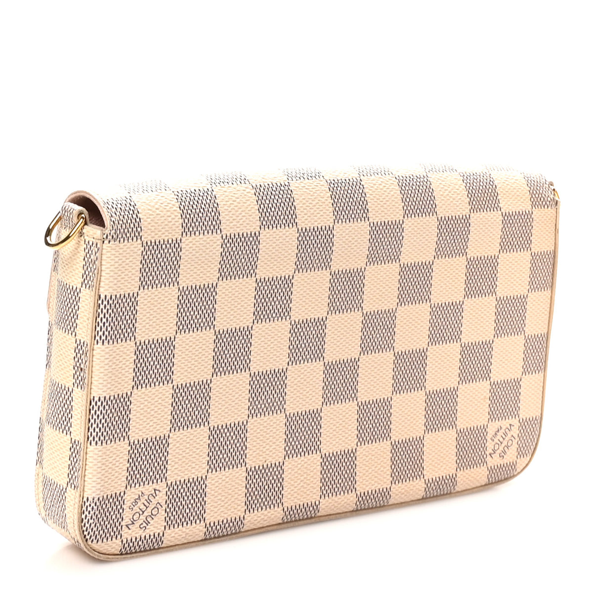 Louis Vuitton Damier Azur Pochette Felicie Chain Wallet Rose Ballerine 4 of 11