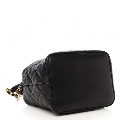 Chanel Lambskin Quilted Small Perfect Meeting Hobo Black 4 of 10