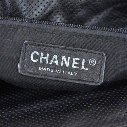 Chanel Calfskin Perforated 50's Tote Black 8 of 9
