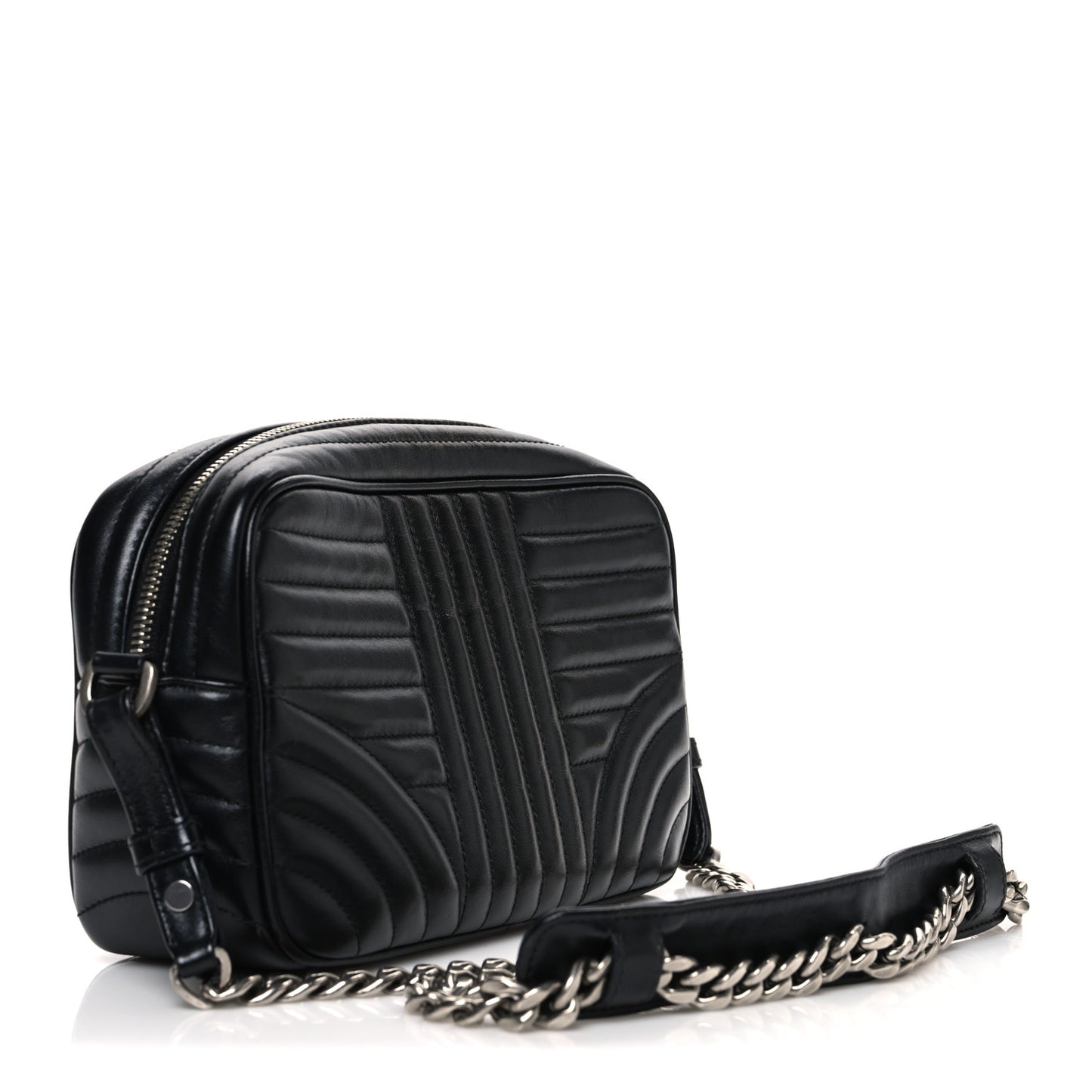 Soft Calfskin Diagramme Camera Bag Black