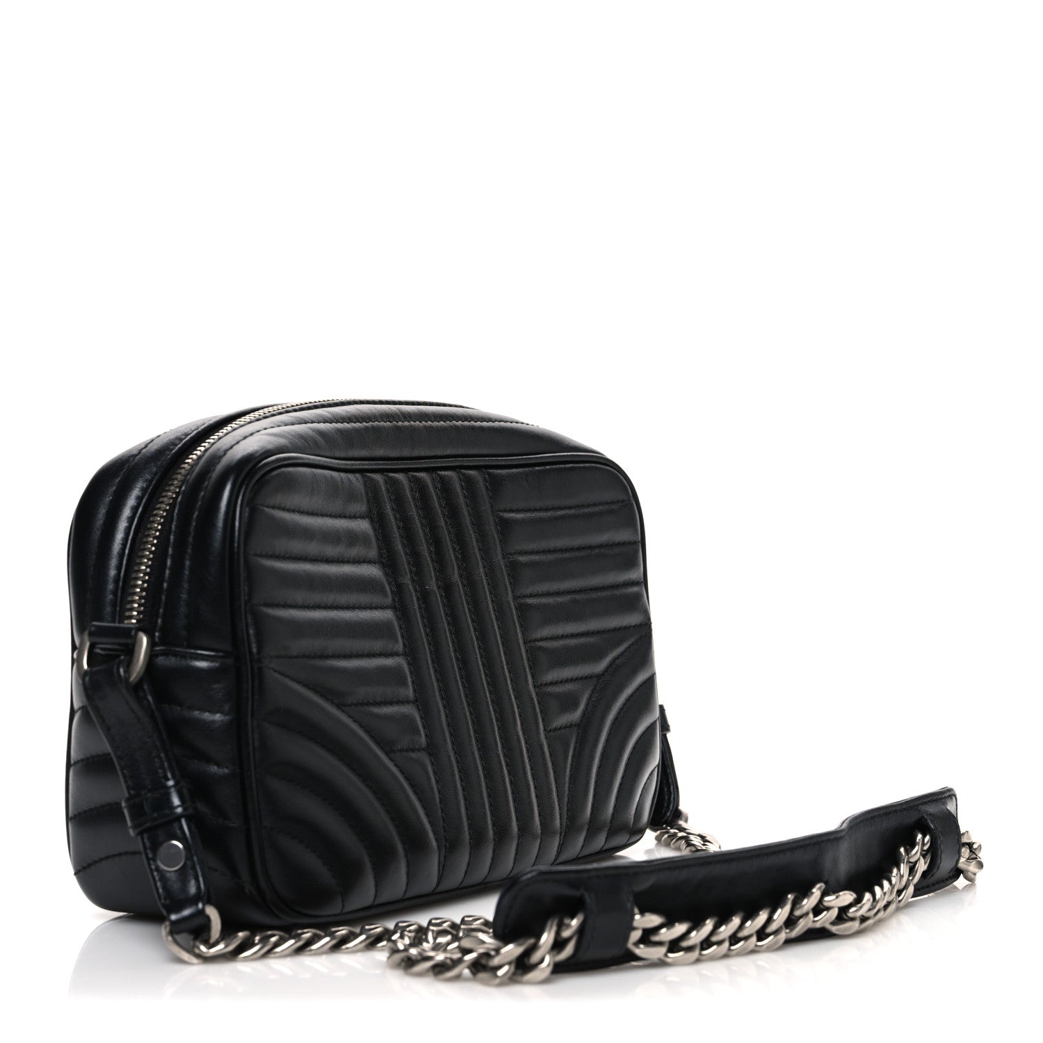 Prada Soft Calfskin Diagramme Camera Bag Black 3 of 10