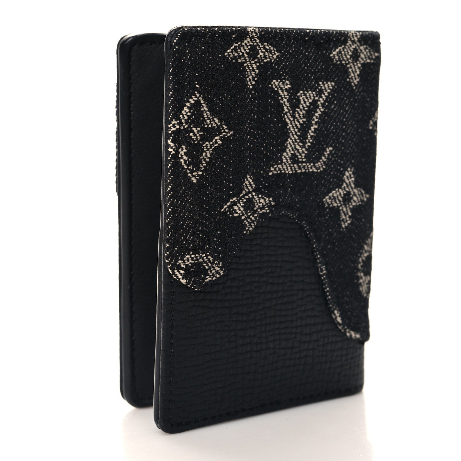 Louis Vuitton X NIGO Taurillon Monogram Denim Drip Pocket Organizer Black 3 of 7