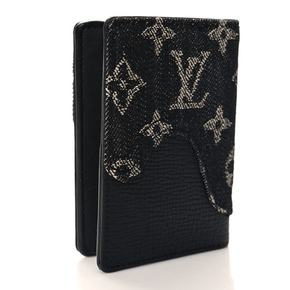 Louis Vuitton X NIGO Taurillon Monogram Denim Drip Pocket Organizer Black 3 of 7
