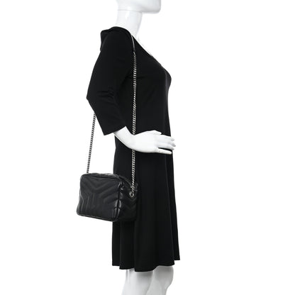 Saint Laurent Calfskin Y Quilted Monogram Small Loulou Bowling Bag Black 2 of 9
