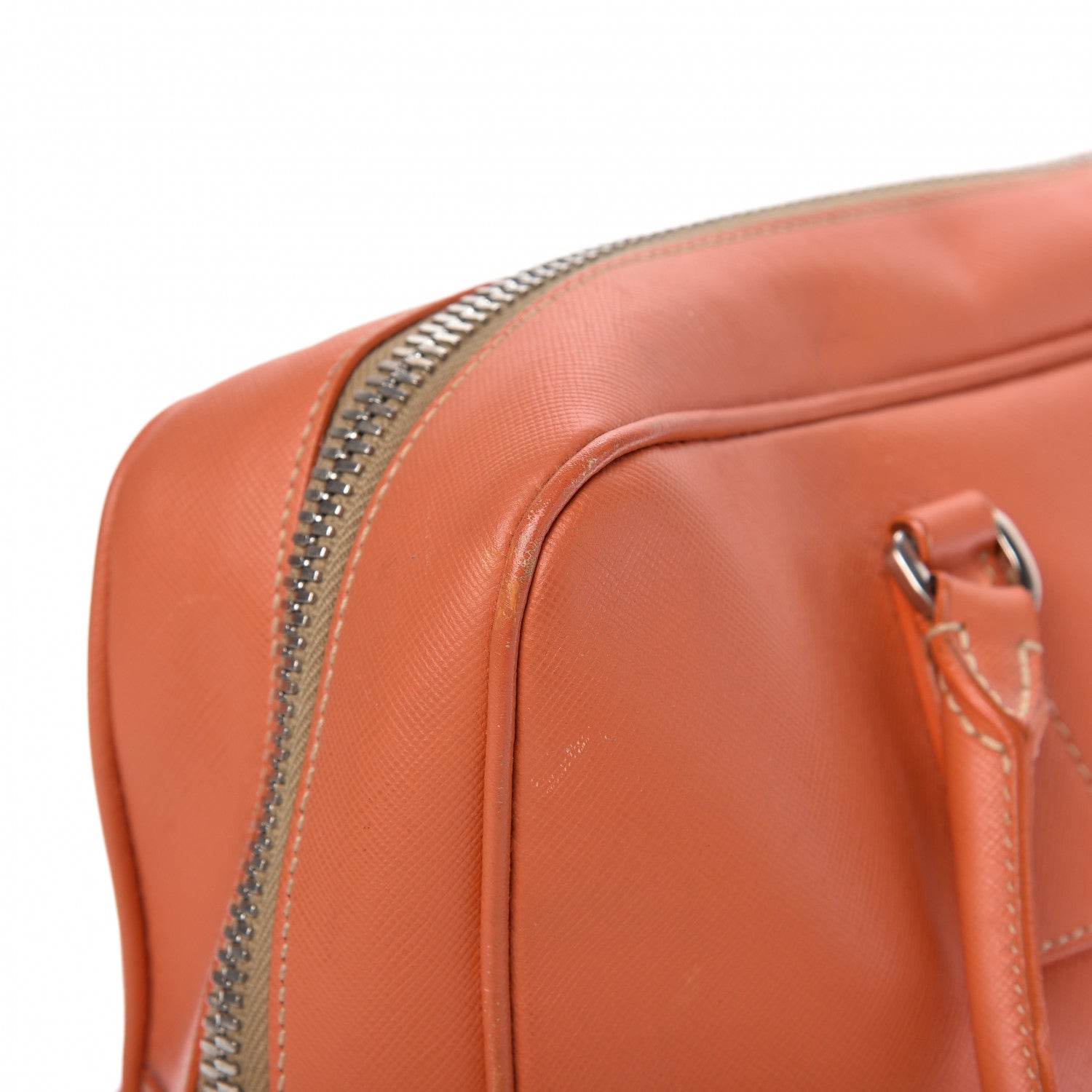 Prada Saffiano Bauletto Papaya 14 of 19