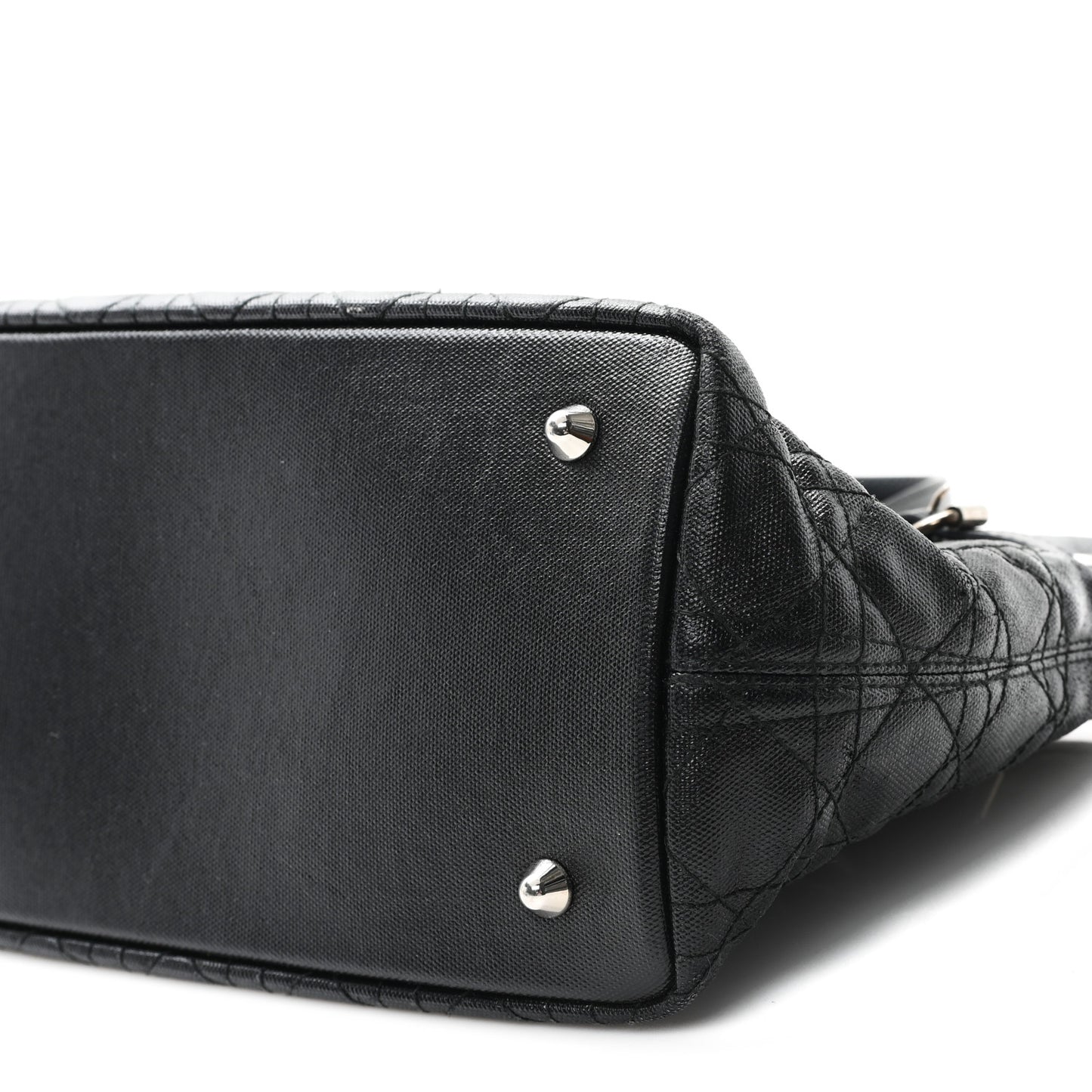 Coated Canvas Cannage Mini Panarea Tote Black