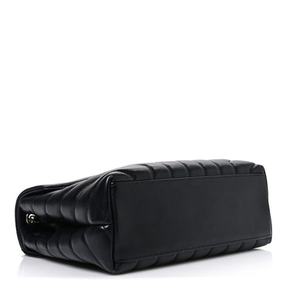 Saint Laurent Calfskin Y Quilted Monogram Small Loulou Chain Satchel Black 4 of 11