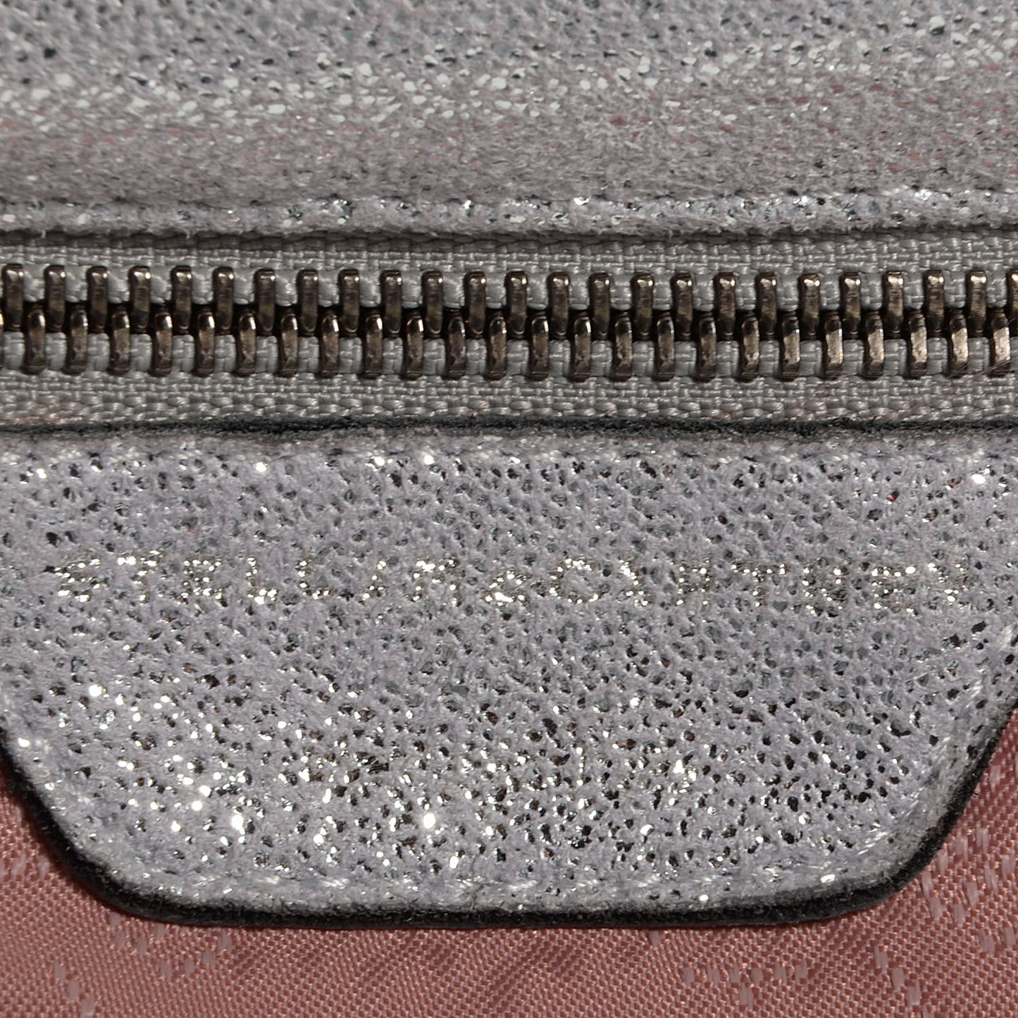 Faux Leather Shaggy Deer Small Falabella Silver