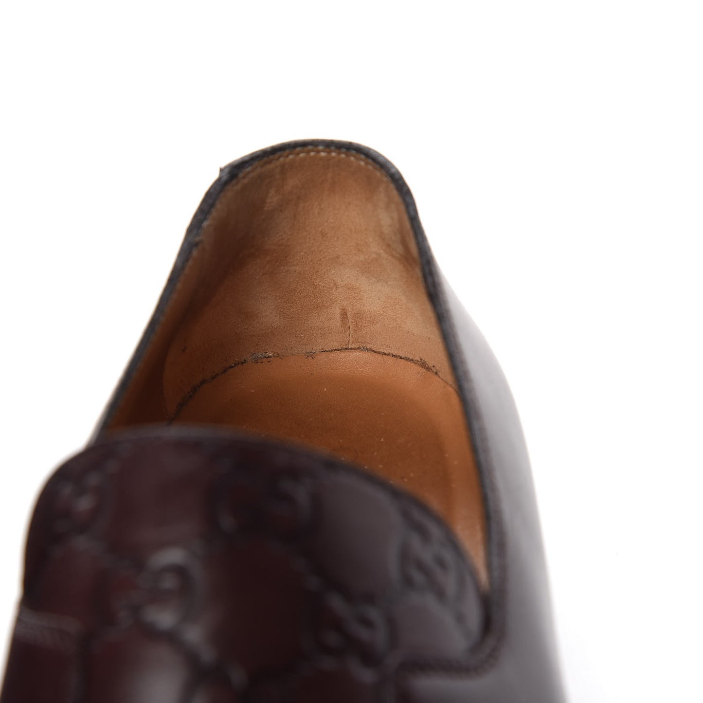 Guccissima Calfskin Mens Venetian Loafers 10.5 Brown