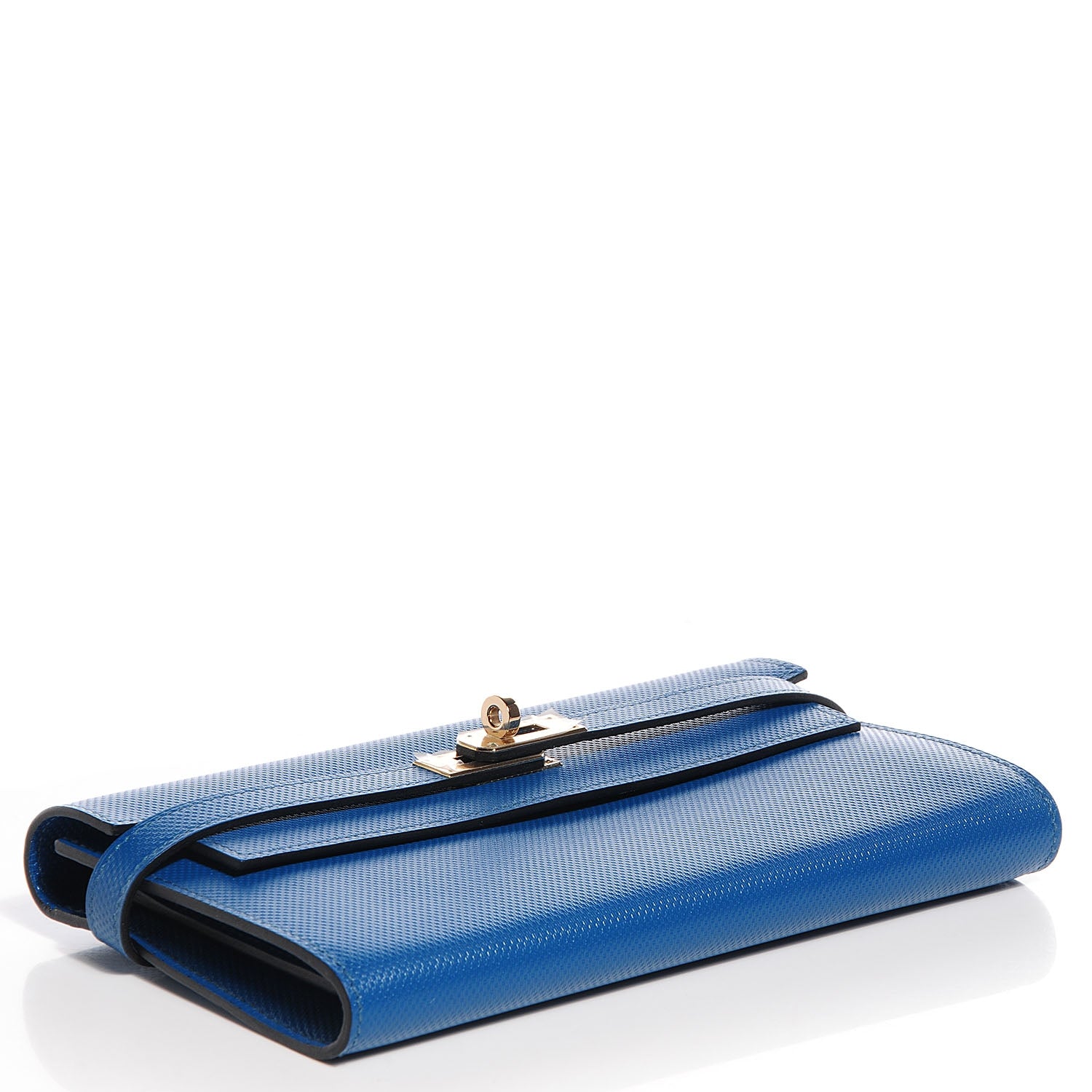 Hermes Grain d'H Kelly Longue Wallet Bleu De Galice 4 of 18