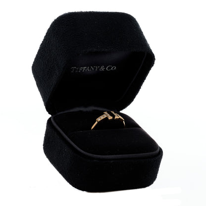 Tiffany 18K Rose Gold Diamond T Wire Ring 53 6.25 6 of 6