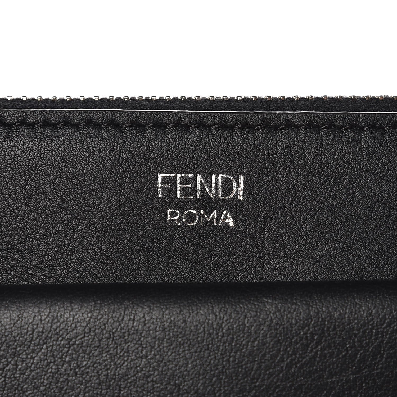 Fendi Vitello Dolce Studded Mini 2Jours Pouch Black Multicolor 6 of 8