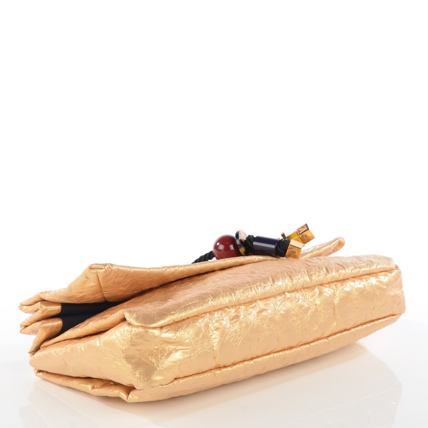 Jacquard Quilted Monogram Limelight African Queen Clutch Masai