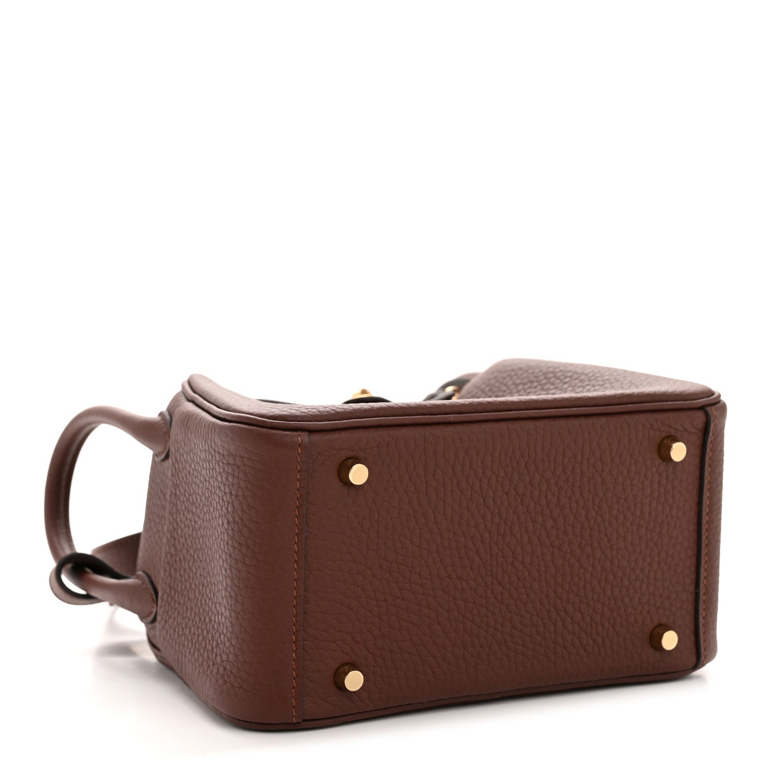 Hermes Taurillon Clemence Mini Lindy 20 Terre 4 of 11