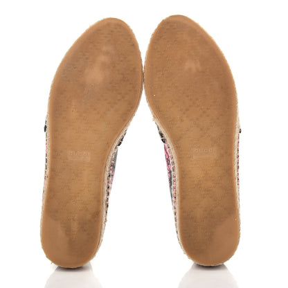 Gucci GG Supreme Monogram Bengal Espadrilles 36.5 Beige Crop Pink 7 of 11