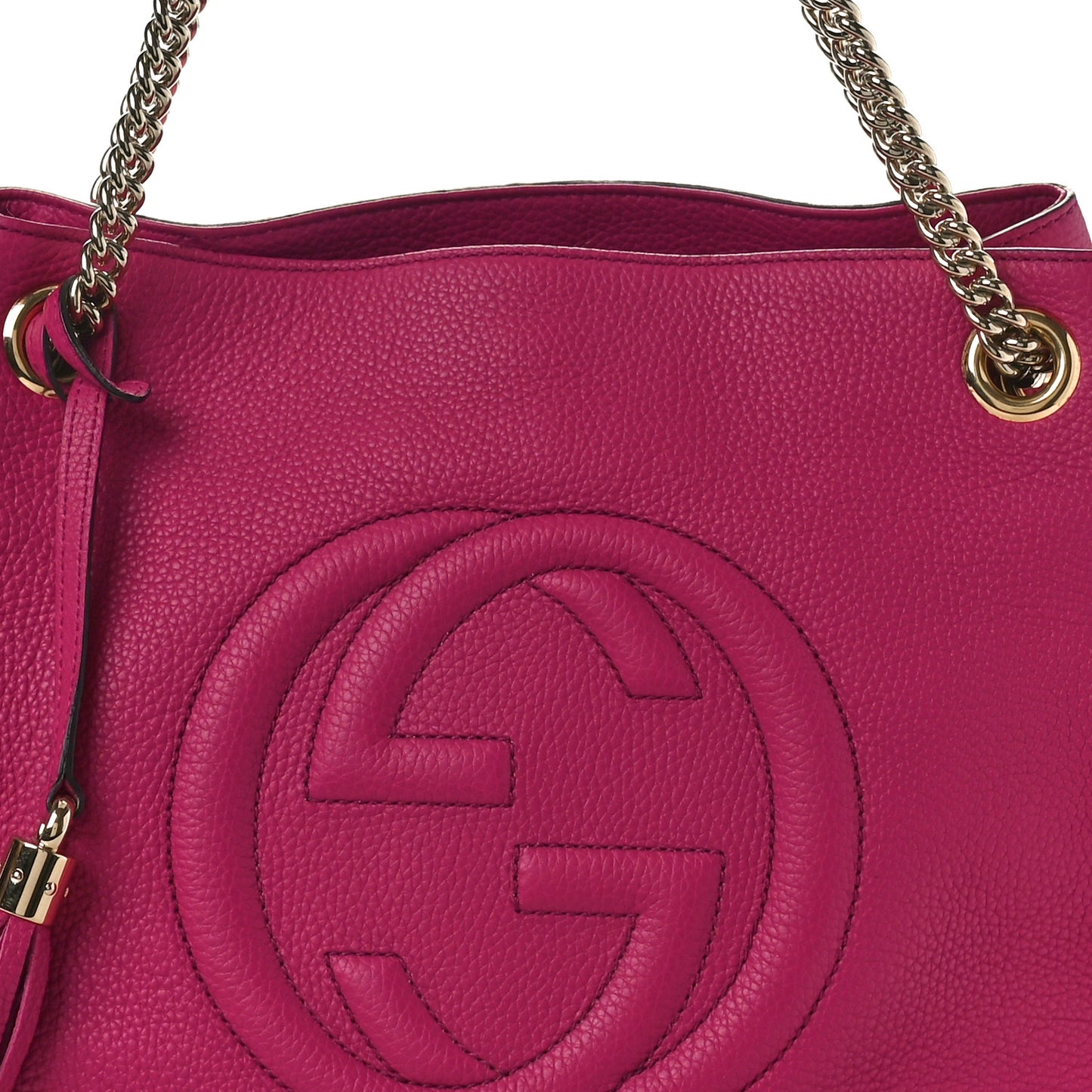 Cellarius Calfskin Medium Soho Chain Shoulder Bag Bright Bouganville