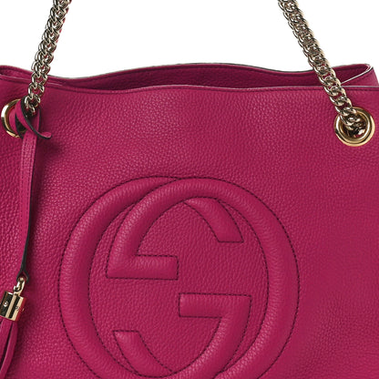 Gucci Cellarius Calfskin Medium Soho Chain Shoulder Bag Bright Bouganville 8 of 10