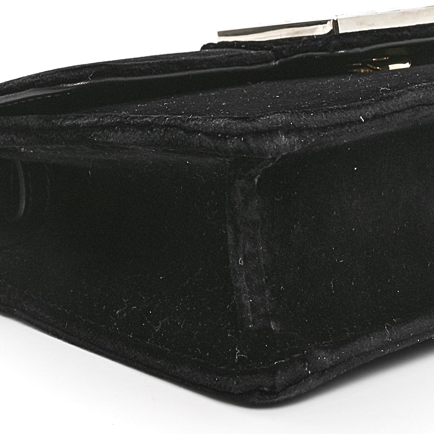 Gucci Velvet Crystal Square G Shoulder Bag Black 9 of 10