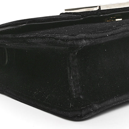 Gucci Velvet Crystal Square G Shoulder Bag Black 9 of 10