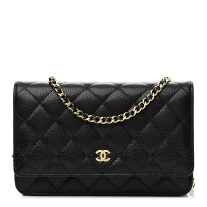 Chanel Caviar Quilted Wallet On Chain WOC Black 1 of 11