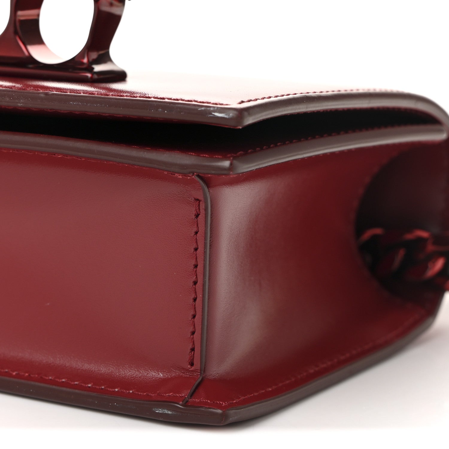 Alexander McQueen Calfskin Mini Jeweled Knuckle Satchel Red 10 of 10