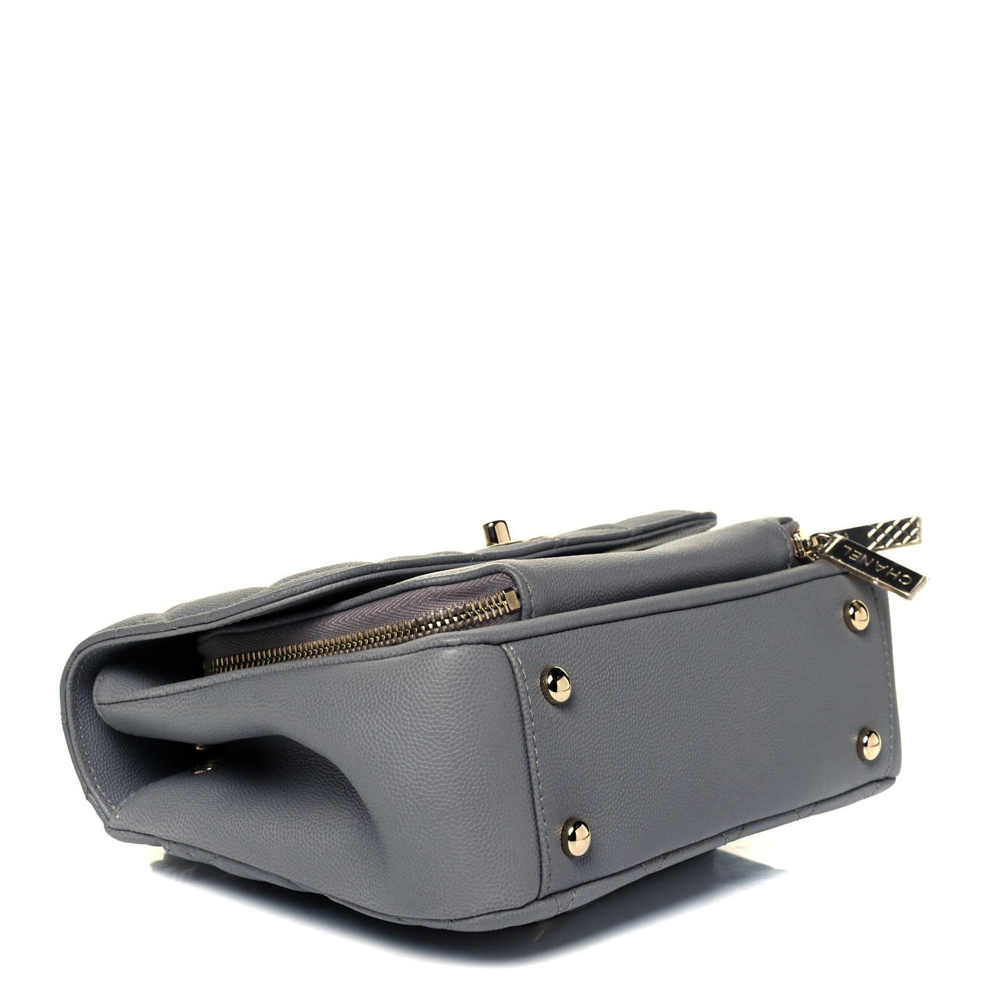 Caviar Quilted Medium Business Affinity Flap Grey