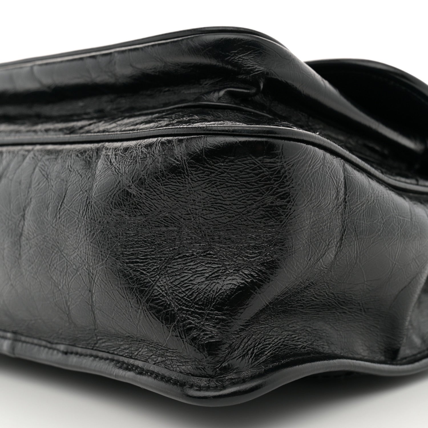 Saint Laurent Crinkled Calfskin Matelasse Monogram Medium Niki Chain Satchel Black 10 of 12