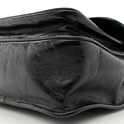 Saint Laurent Crinkled Calfskin Matelasse Monogram Medium Niki Chain Satchel Black 10 of 12