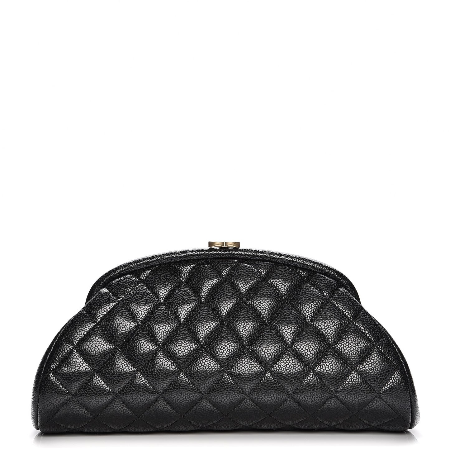 Caviar Quilted Timeless Clutch Black