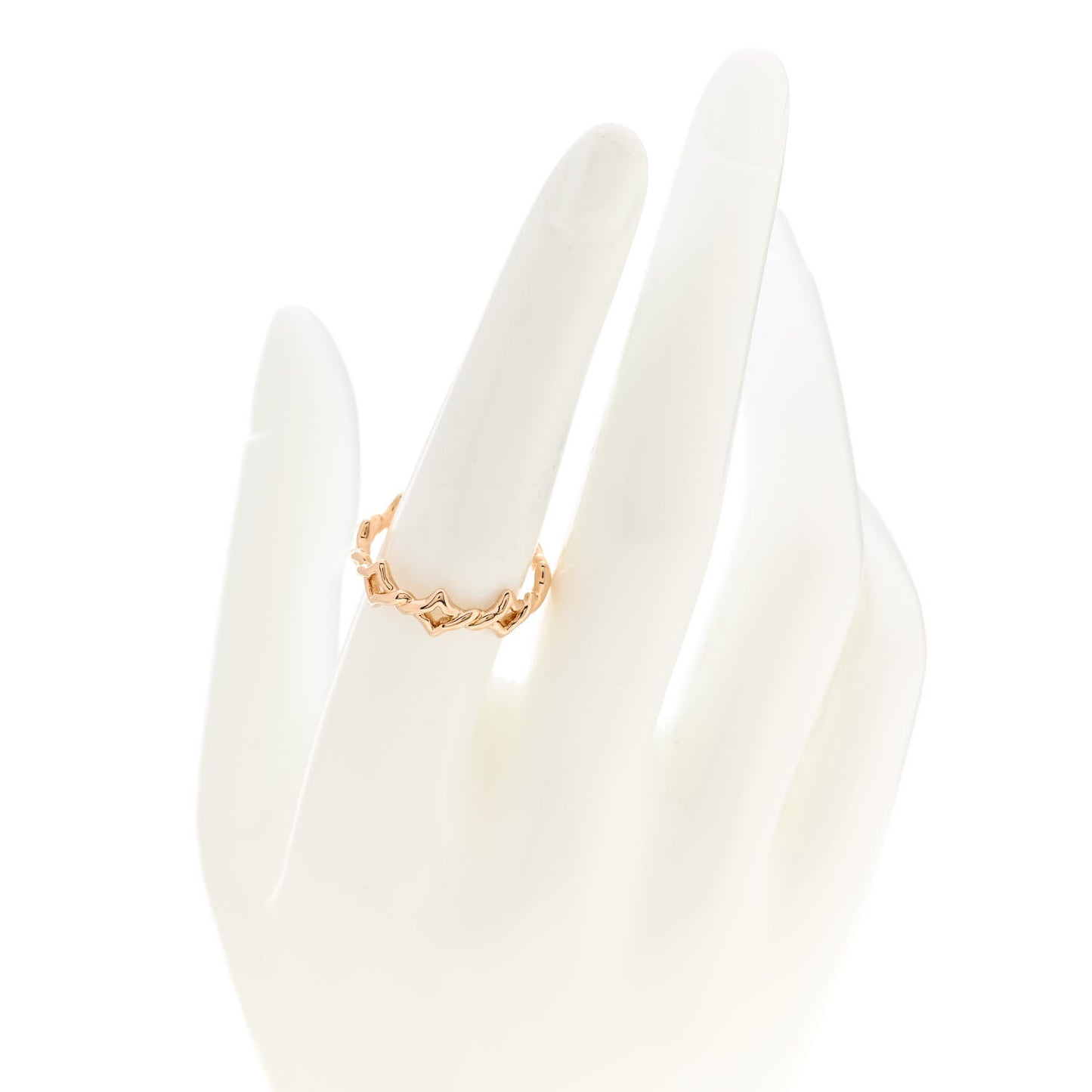 18K Rose Gold 6mm Quatrefoil Stack Ring 56 7.75