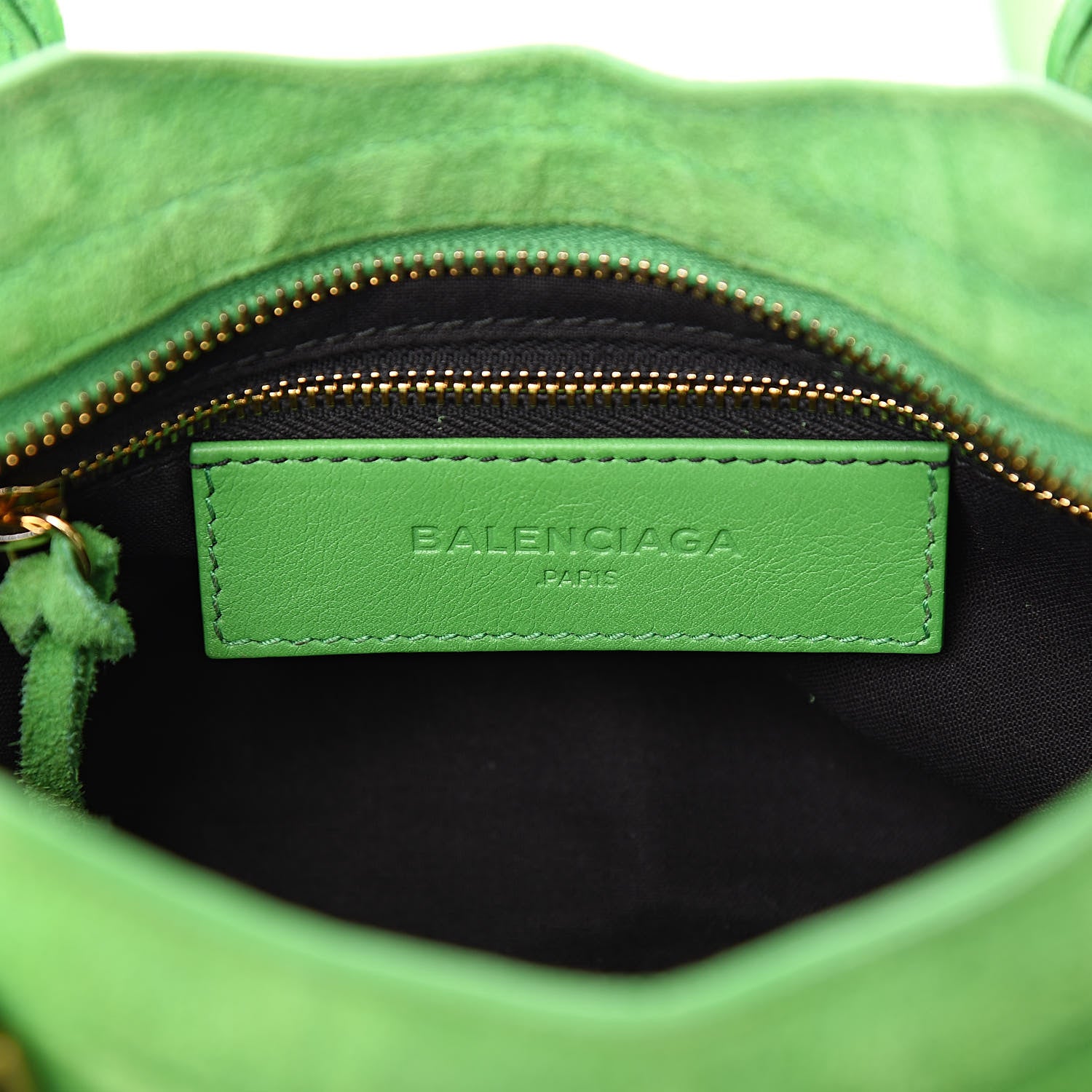 Balenciaga Baby Daim Suede Gold Metallic Edge Hardware Mini City Vert Fluo 6 of 10