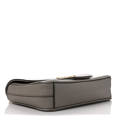 Prada Saffiano Flap Shoulder Bag Argilla 3 of 8