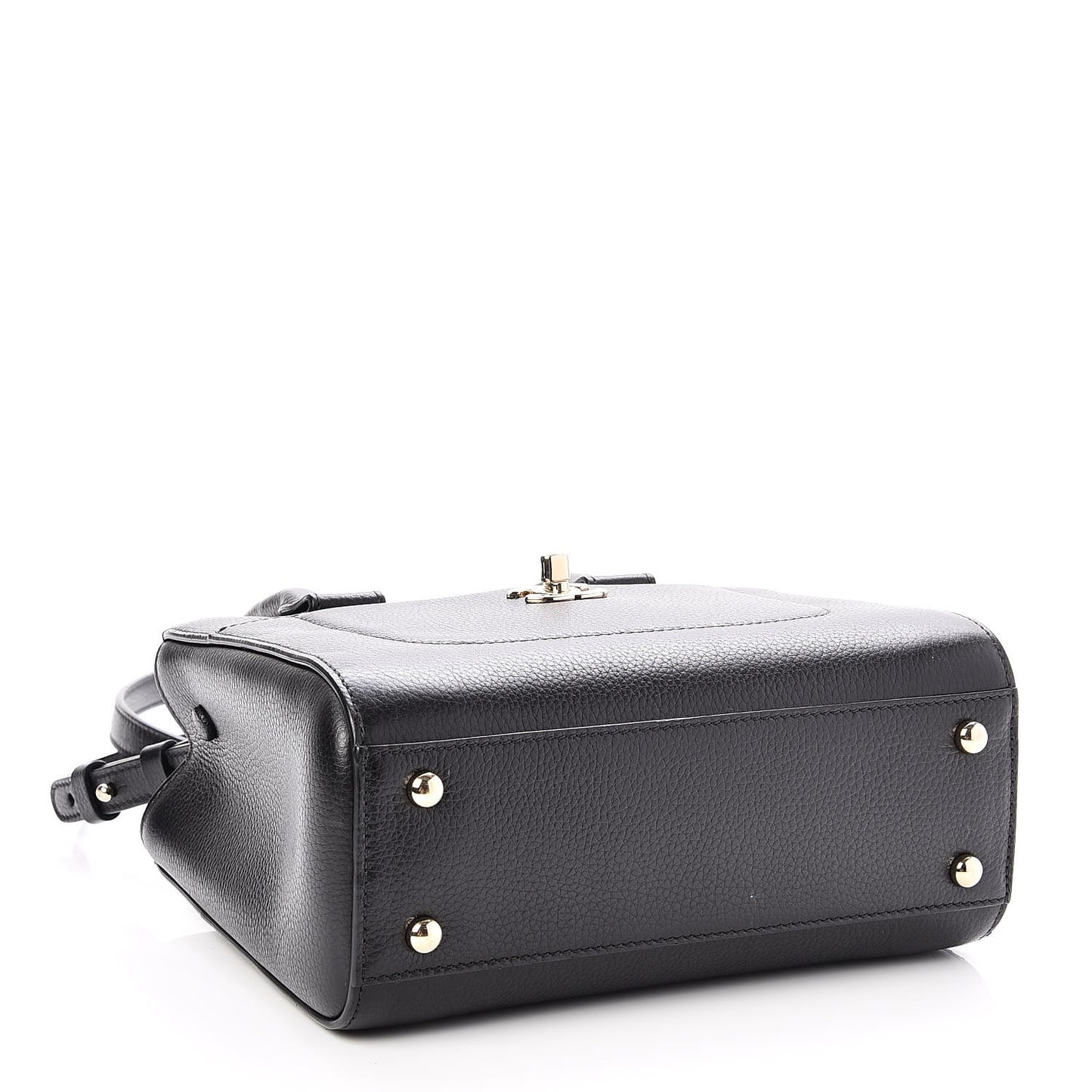 Grained Calfskin Mini Neo Executive Shopper Tote Black