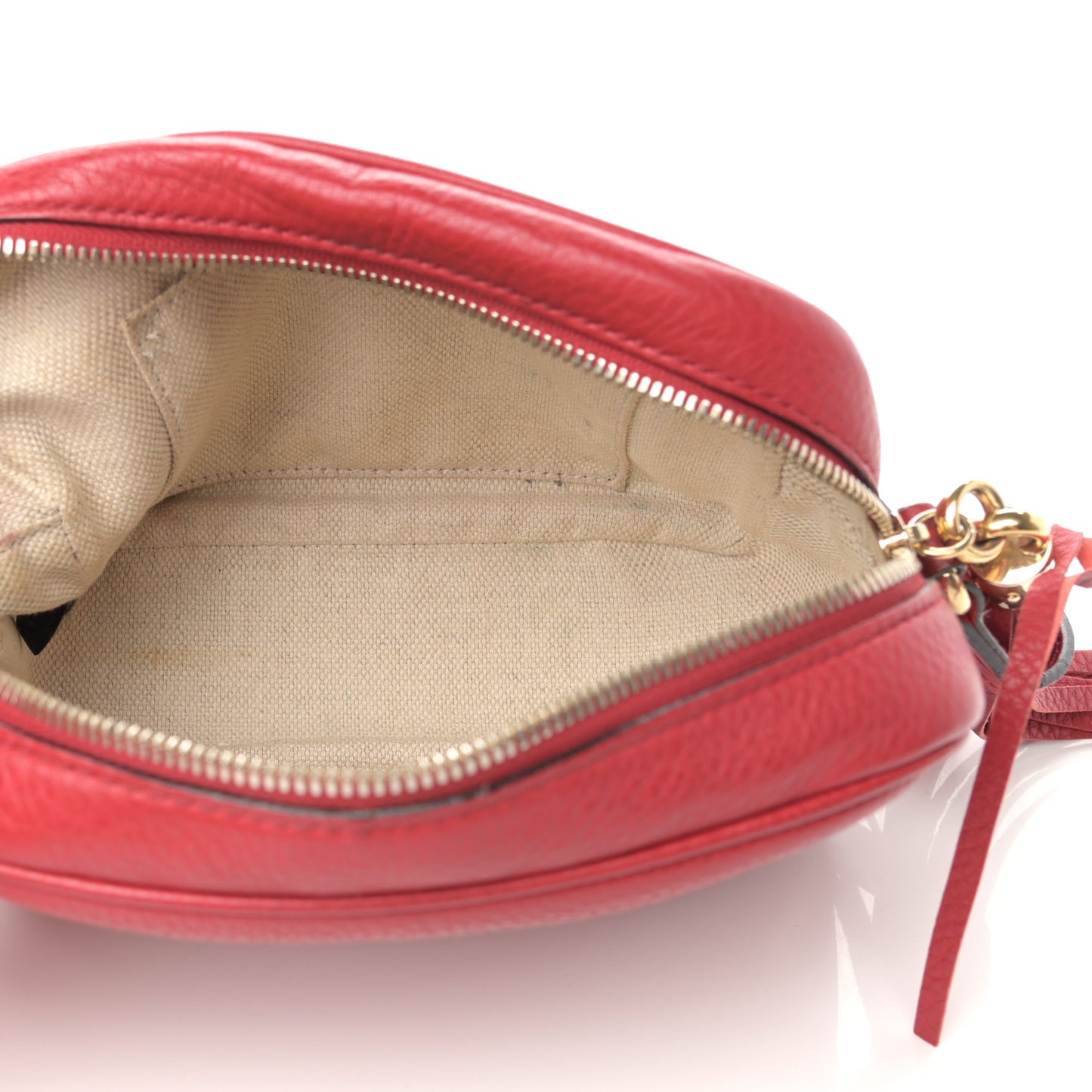 Pebbled Calfskin Small Soho Disco Bag Tabasco Red