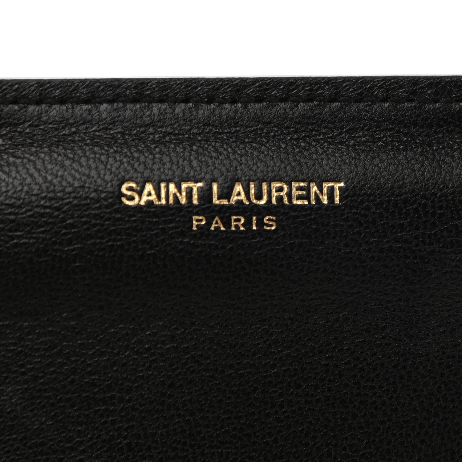 Saint Laurent Calfskin Crocodile Embossed Lulu Clutch Black 5 of 7