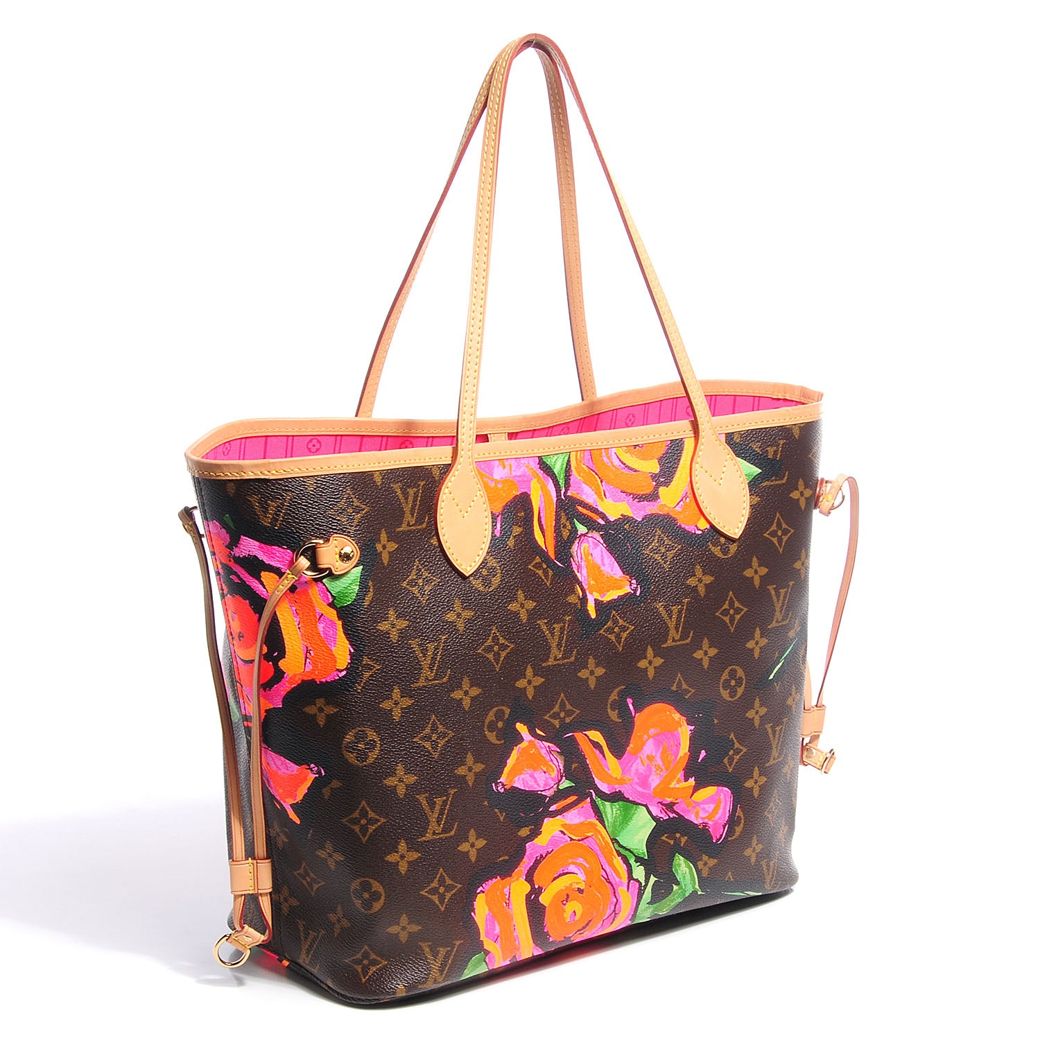 Louis Vuitton Monogram Roses Neverfull MM 3 of 7
