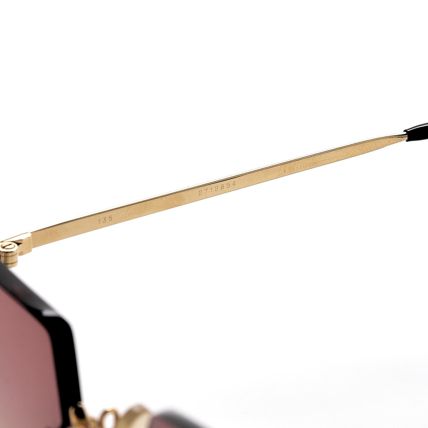 Cartier Rimless Gradient Sunglasses Gold 6 of 7