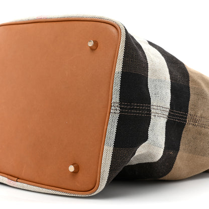 Burberry Canvas Mega Check Medium Ashby Hobo Saddle Brown 7 of 16