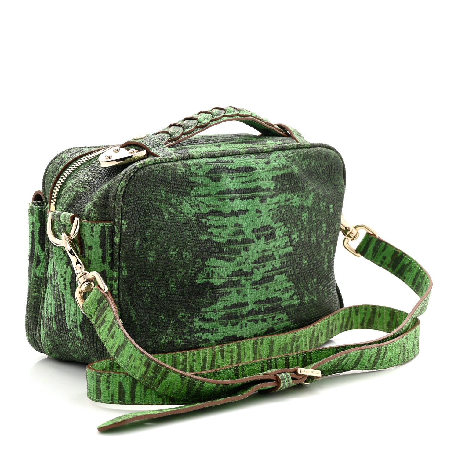 Mulberry Lizard Print Camera Bag Grass Green 3 of 9