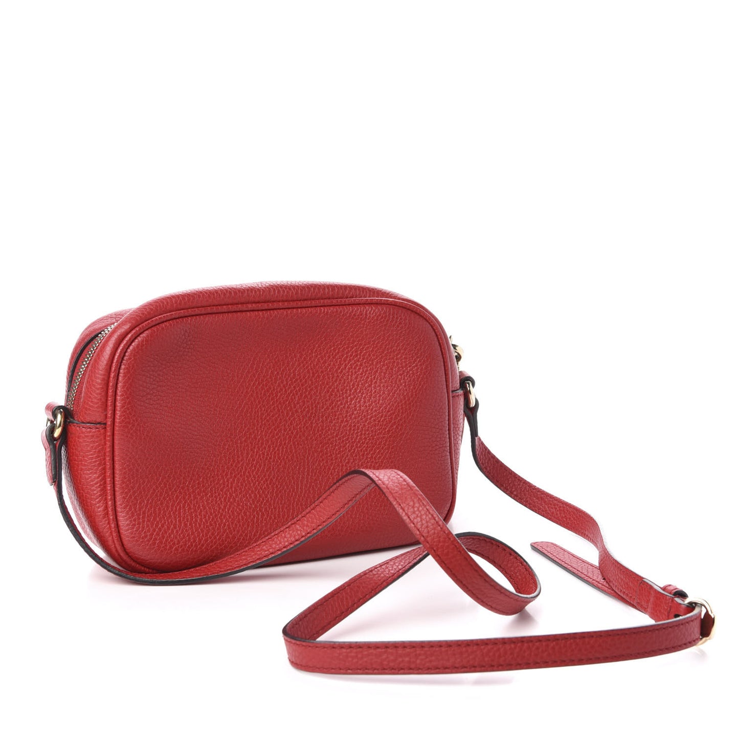 Pebbled Calfskin Small Soho Disco Bag Tabasco Red