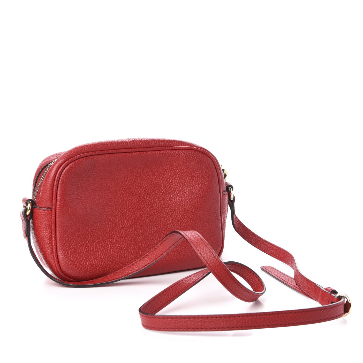 Gucci Pebbled Calfskin Small Soho Disco Bag Tabasco Red 3 of 21