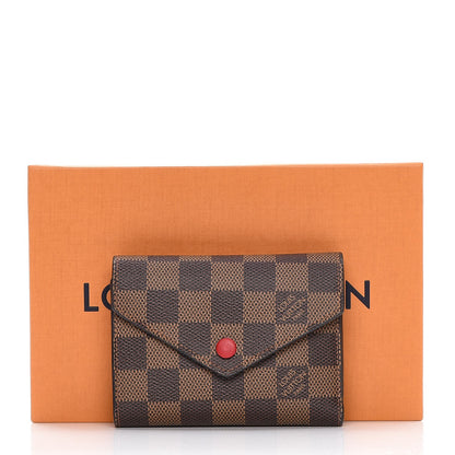 Louis Vuitton Damier Ebene Victorine Wallet Red 7 of 7