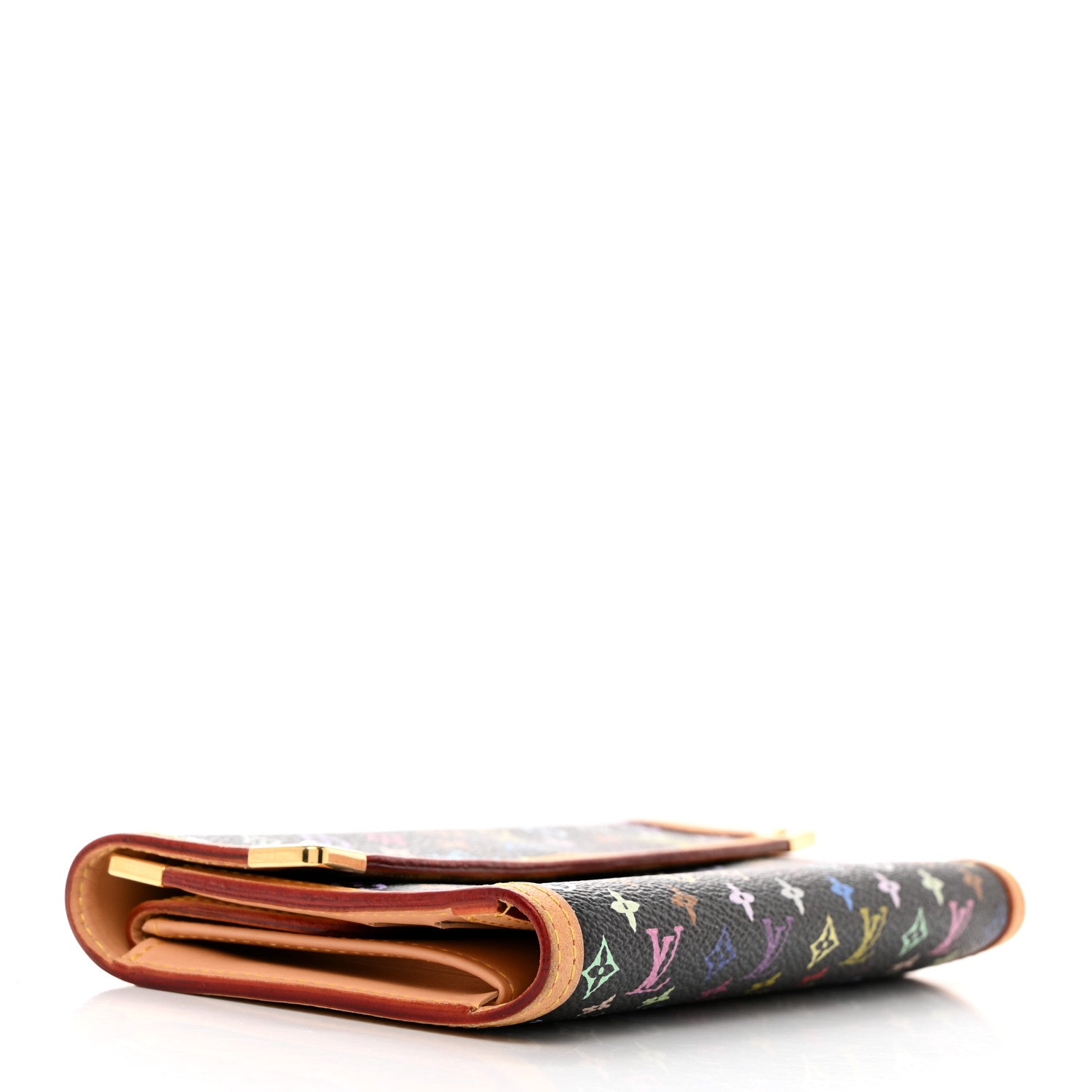 Louis Vuitton Monogram Multicolor Porte Tresor International Wallet Black 4 of 8