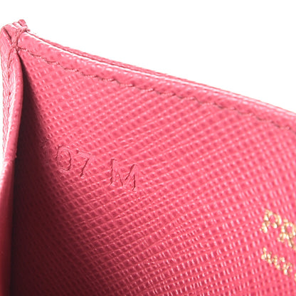 Prada Saffiano Metal Card Case Peonia 7 of 8