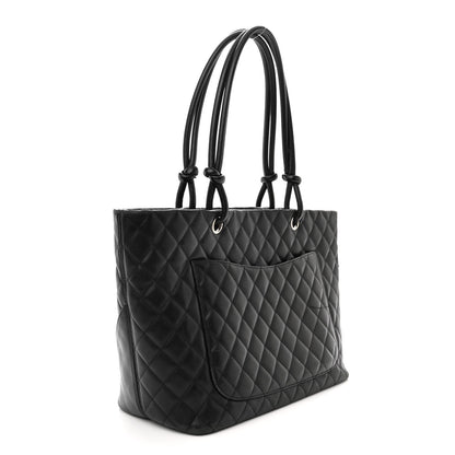 Chanel Calfskin Quilted Large Cambon Tote Black 3 of 25