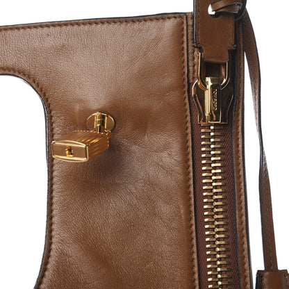 Tom Ford Ramskin Large Alix Padlock Zip Shoulder Bag Brown 15 of 15